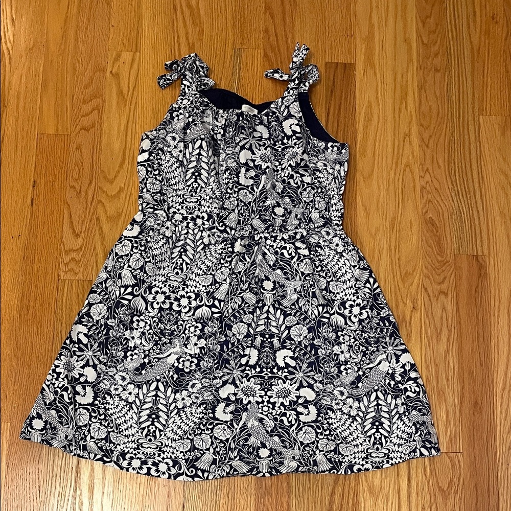 Crewcuts Navy and White Floral Kids Dress